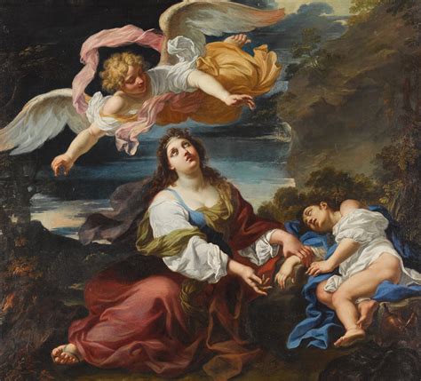 The angel appearing to Hagar and Ishmael in the desert | Old Masters ...