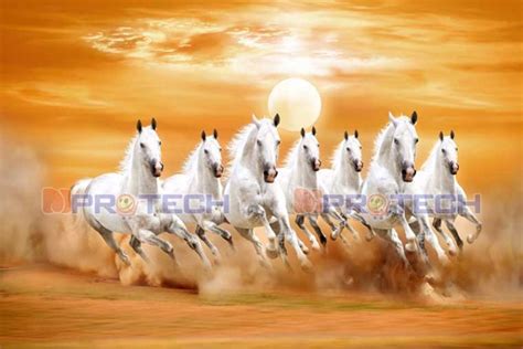 021 best Full HD 7 horses Seven Running Horses Vastu Painting