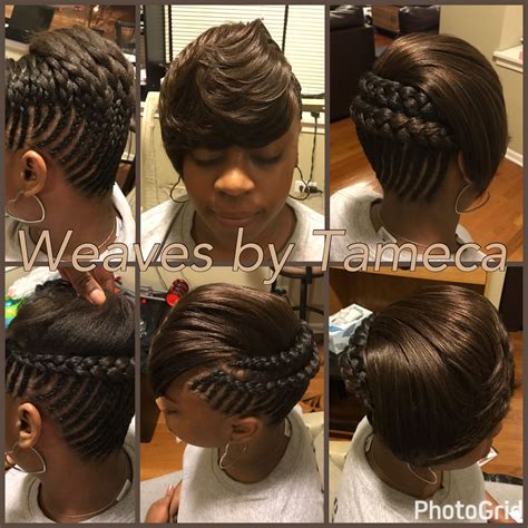 Feed in braids, feathered bang, bob look, French braids, quick weaves ...