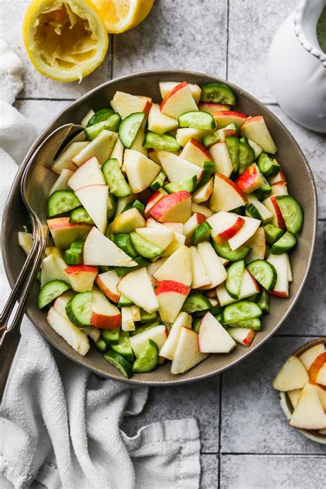 Apple Cucumber Salad With Mint Yogurt Dressing | Walder Wellness, RD