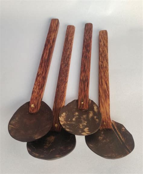 Buy Thenga Coconut Shell Large Cooking Spoon | Serving (Set of 3 ...