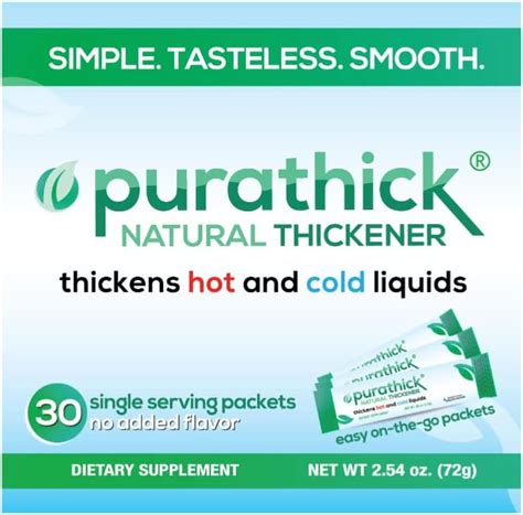 Buy Purathick Natural Thickener Box of 30 Individual Serving Sticks ...