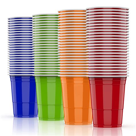 Aoluxlm Plastic Cups 100 Count Disposable Repeatable Party Cups 100pcs ...