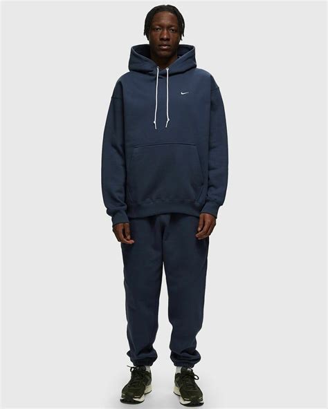 Nike Solo Swoosh Fleece Pullover Hoodie Blue Hoodies Nike