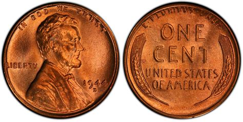 1944-D 1C, RD (Regular Strike) Lincoln Cent (Wheat Reverse) - PCGS ...