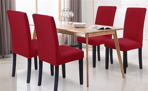 House of Quirk Polyester Spandex Plain Chair Cover Stretch Removable ...