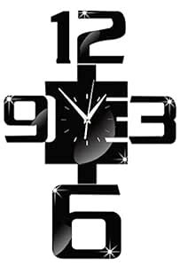 Buy ChezMax DIY Wall Hanging Clock Decal Murals 3D Big Figure Wallpaper ...