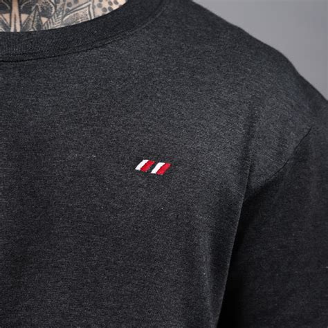 SuperHUEMN Striped Fitted T-shirt (Dark Grey)