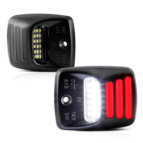 VIPMOTOZ Red OLED Neon Tube Pure White SMD LED License Plate Light Tag ...