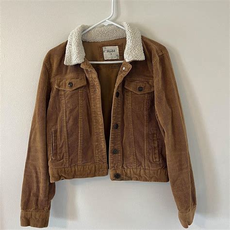 women’s corduroy jacket w sherpa collar size... - Depop
