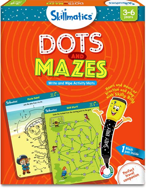 Skillmatics Educational Game - Dots & Mazes, Reusable Activity Mats ...