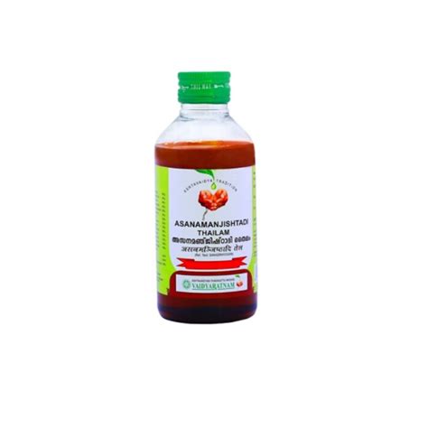 Buy Vaidyaratnam Asanamanjishtadi Thailam - Uses, Benefits & Dosage