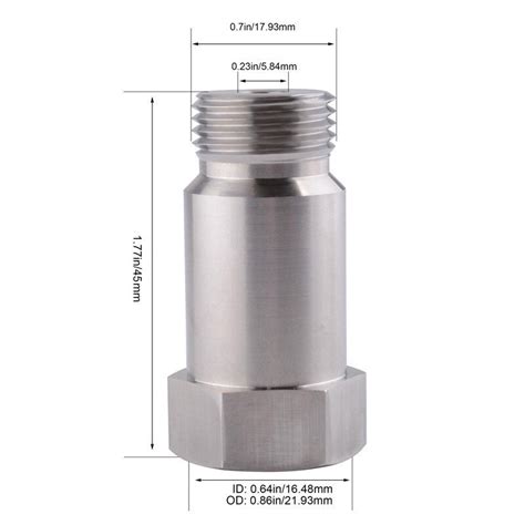 SPEEDWOW Universal 45mm Oxygen Sensor Adapter M18 ... – Grandado