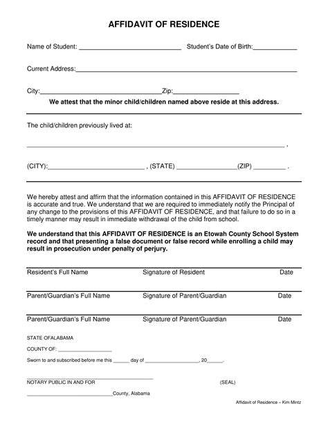9+ Affidavit of Residence Form Examples to Download