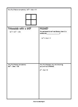 Grade 10 Week 6 Math Lesson Factoring Polynomial 的图像结果