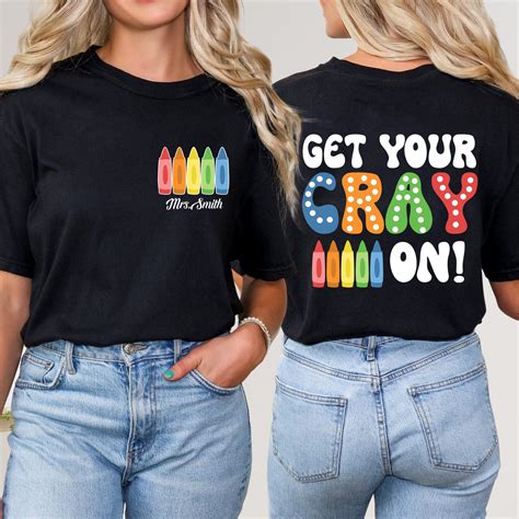 Personalized Get Your Cray-on Shirt, Preschool Teacher Shirt ...