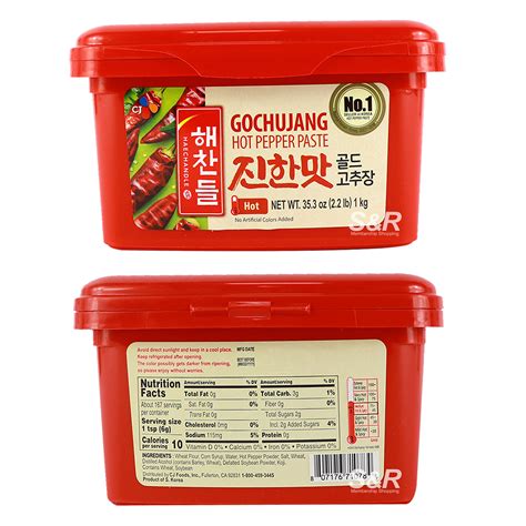 Hot Pepper Paste Calories at Greg Booth blog