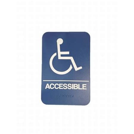 Don-Jo Handicap ADA Blue Bathroom Sign HS907006 | Zoro