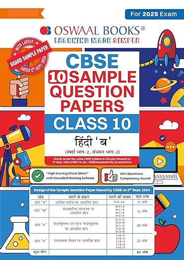 Oswaal CBSE Sample Question Papers Class 10 Hindi - B Book (For 2025 E ...
