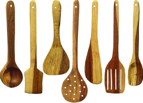 Decorasia A1 Non chemical wooden hygienic kitchen tool set of 7 Kitchen ...