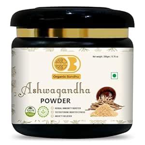 Organic Bandhu 100% Pure Ashwagandha Root Powder | Natural Stress ...