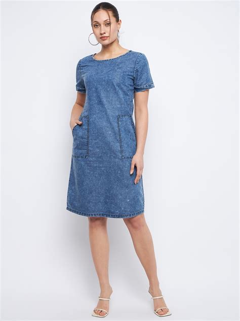Buy BAESD Denim A Line Dress - Dresses for Women 27544934 | Myntra