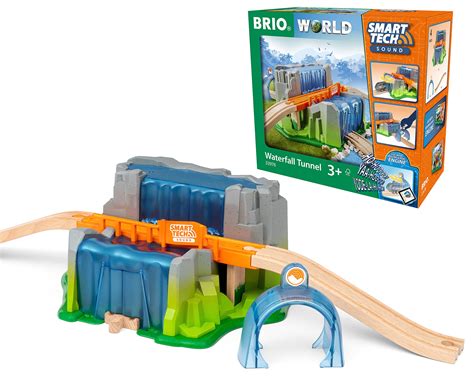 Buy BRIO World Smart Tech Sound Waterfall Tunnel Train Set for Kids Age ...