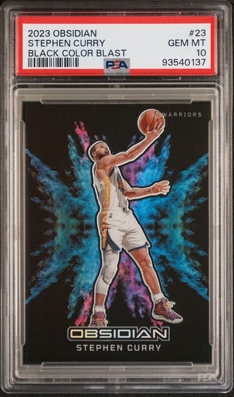 2023-24 Panini Obsidian Steph Curry Color Blast PSA 10 POP 1 : r ...
