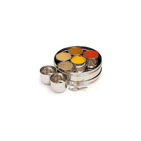 Buy MARU 9 in 1 Spice Box Stainless Steel stylish Extra Large | Masala ...