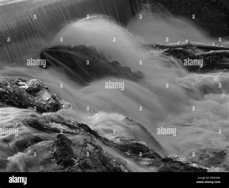 Black and white long exposure of stream in Franklin, Sussex County, NJ ...