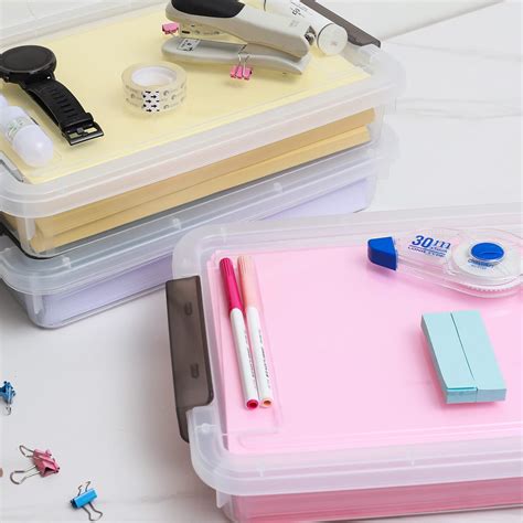 Buy Citylife 3 PCS Plastic Storage Bins with Latching Lids Portable ...