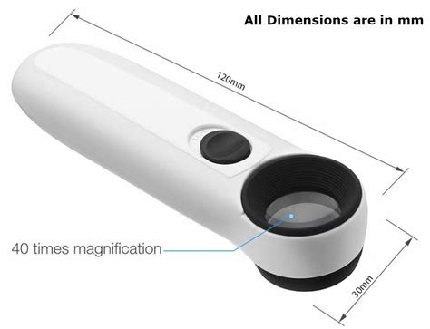 Probots MG6B-1B 40x Hand-Held Portable Mini Magnifier Lens With LED Buy ...