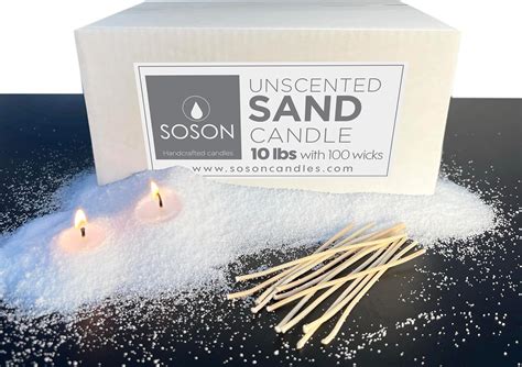 Amazon.com: Simply Soson 10 lb White Unscented Pearled Candle, Sand ...