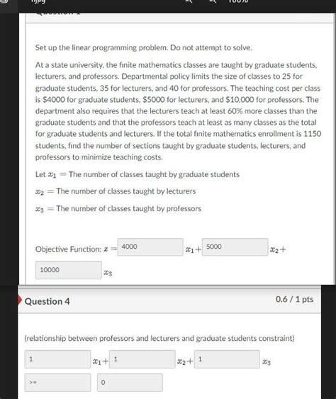 Image result for Linear Programming Problem Set Up