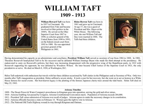 1909-1913 President William Taft and First Lady Helen Herron Taft ...