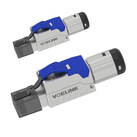 VCELINK Cat6A Toolless RJ45 Connectors, Shielded RJ45 Plug for Cat6A ...