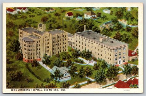 Iowa Lutheran Hospital Des Moines Iowa IA VTG Postcard c1930 D9 | eBay