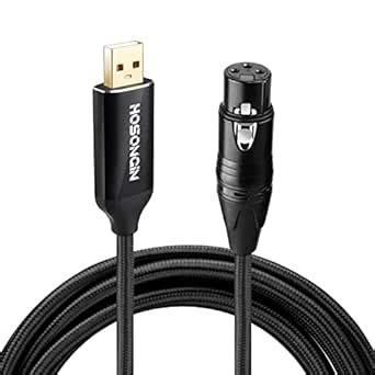 HOSONGIN XLR to USB Microphone Cable [Upgrade Version, Braided Jacket ...