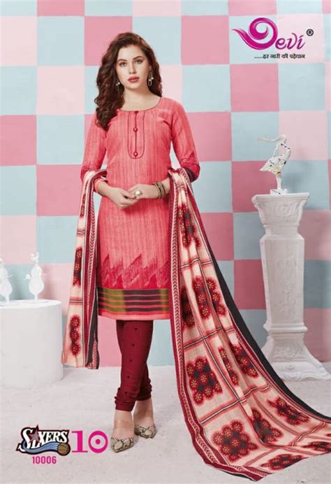 Devi Sixer 10 Pure Cotton Printed Dress Material :textileexport