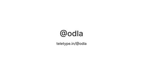 @odla — Teletype