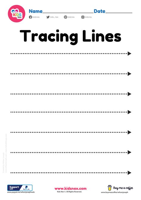 Printable Kindergarten Tracing Worksheets