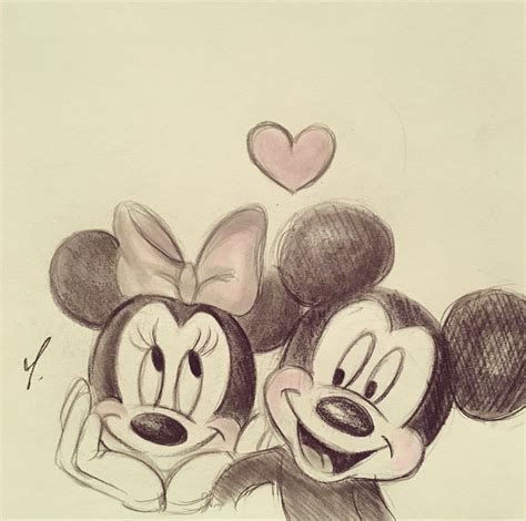 𝚙𝚒𝚗𝚝𝚎𝚛𝚎𝚜𝚝: 𝚖𝚊𝚛𝚎𝚗𝚝𝚘𝚛𝚛𝚒 | Easy love drawings, Art drawings sketches simple, Mickey mouse drawings