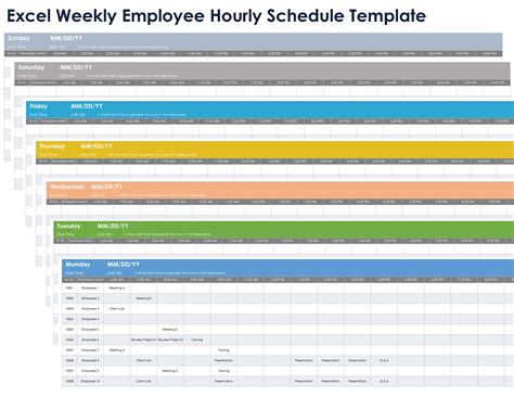 Free Excel Hourly Schedule Templates: Editable & Printable