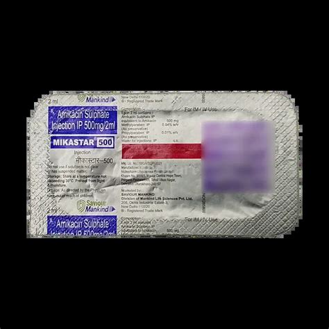 MIKASTAR 500MG INJECTION 2 ML Price, Uses, Side Effects & Substitutes ...