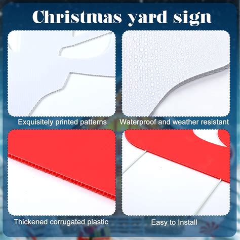 Buy 5 Pieces Christmas Joy Outdoor Decorations Joy Nativity Yard Sign ...