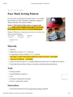 Image result for Craft Passion Mask Tutorial