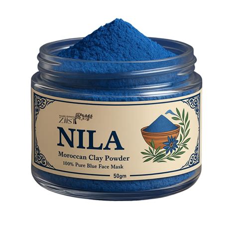 ZIIST Nila Zarqa Moroccan Blue Clay Powder – Natural Skincare Remedy ...