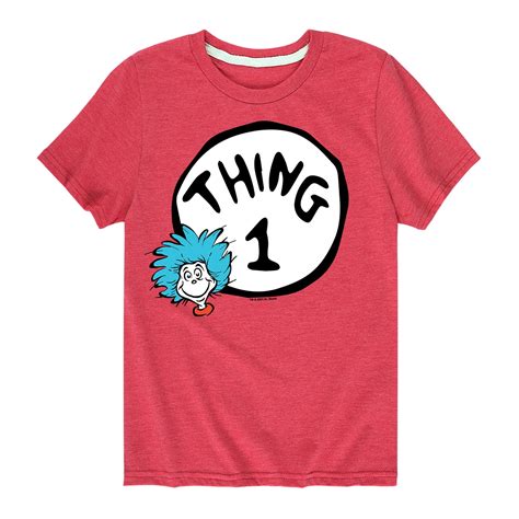 Dr. Seuss Kids T-Shirt - Thing One Graphic Tee for Toddlers and Youth ...