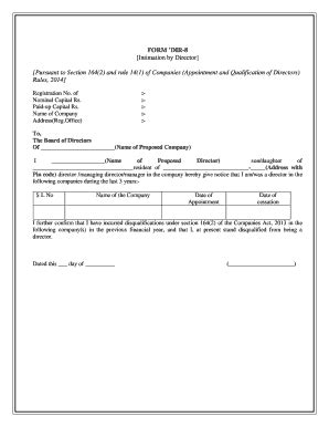 Dir 8 Word Format - Fill and Sign Printable Template Online