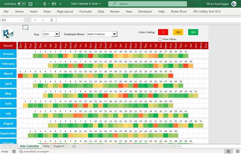 Calendar Dashboard Excel 的图像结果